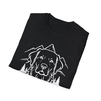 Dog Portrait Line Art Golden