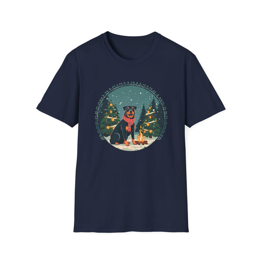 Rottweiler – Campfire Christmas T-shirt