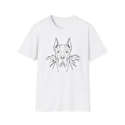 Dog Portrait Line Art Great Dane