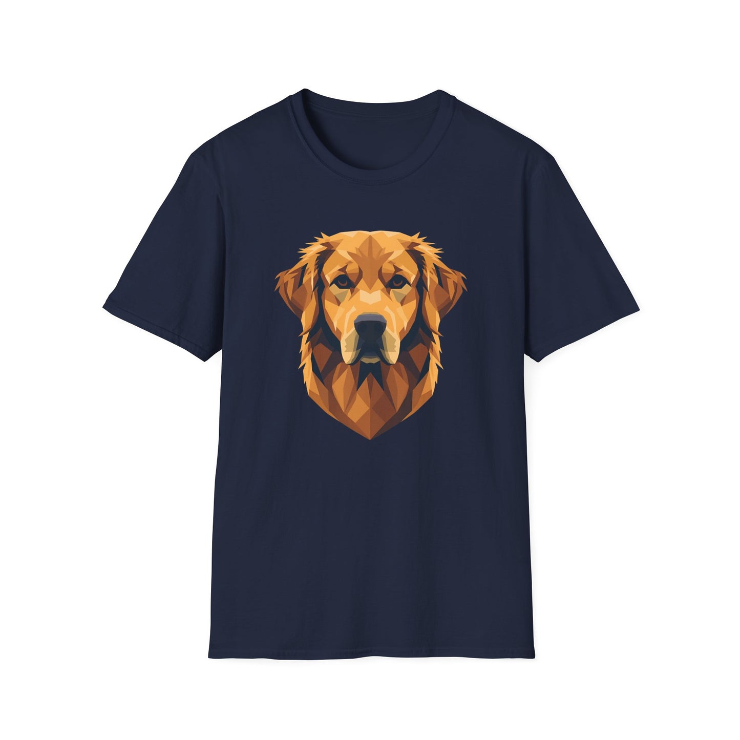 Geometric Golden Retriever Head
