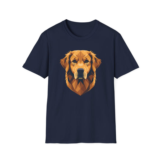 Geometric Golden Retriever Head T-Shirt