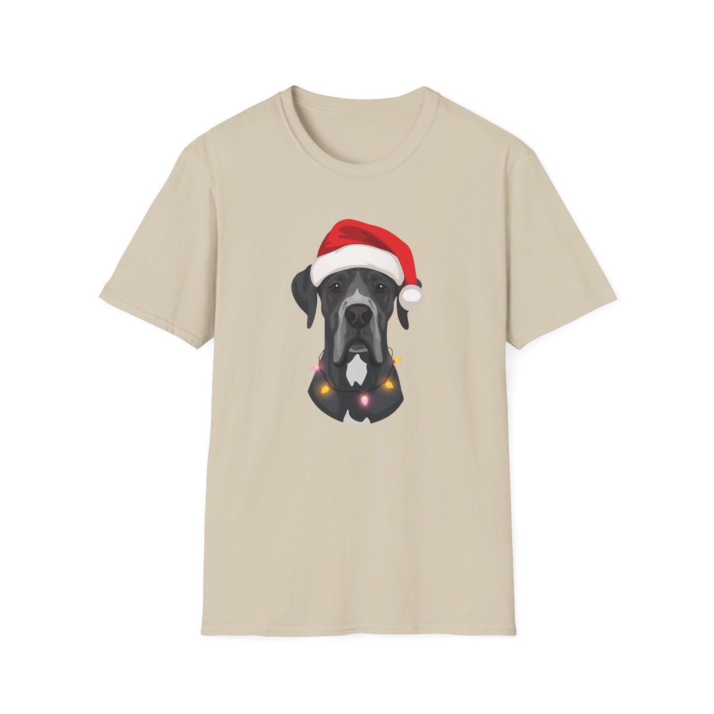 Great Dane – Santa Led - Portrait T-shirt