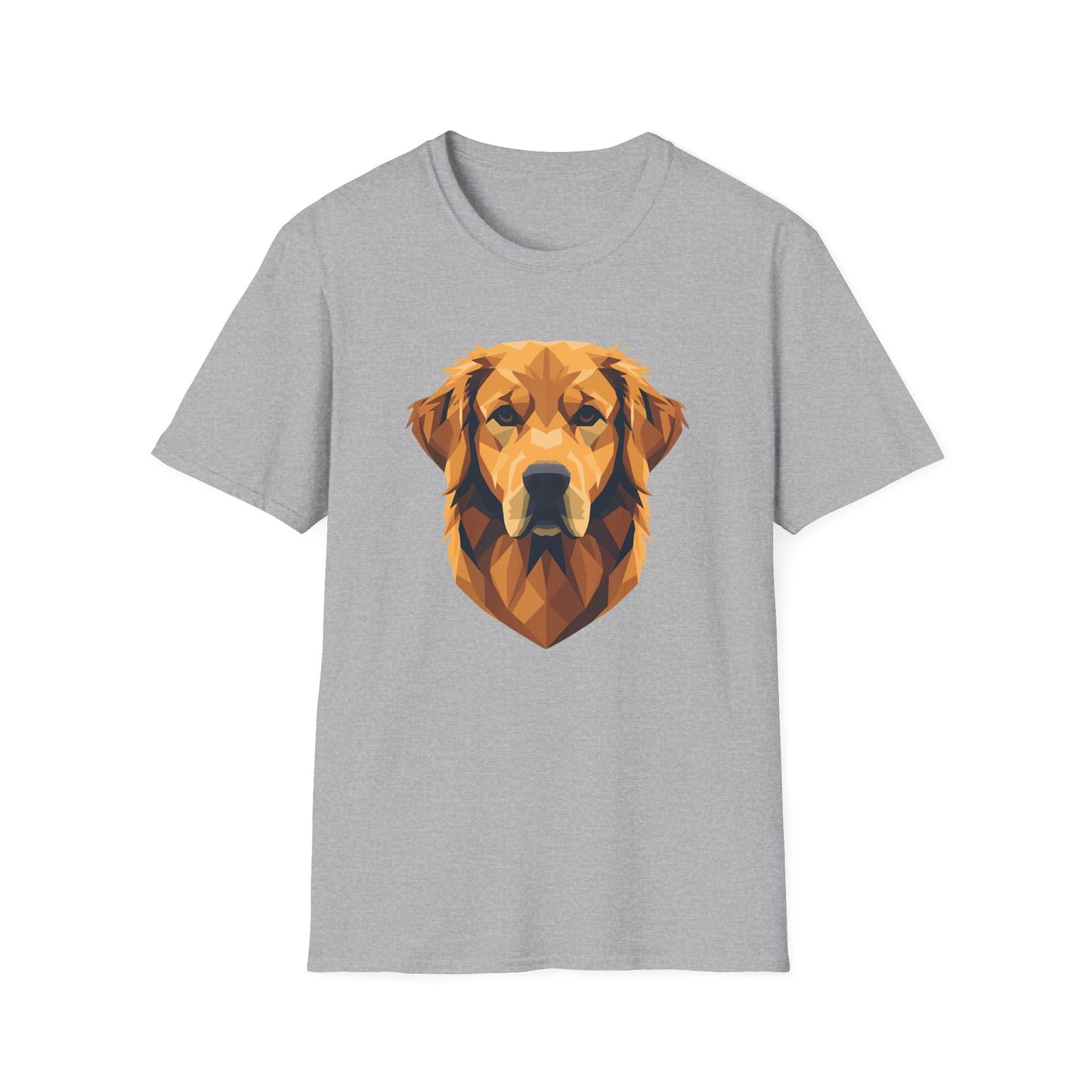 Geometric Golden Retriever Head