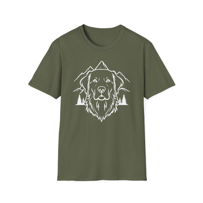 Dog Portrait Line Art Golden