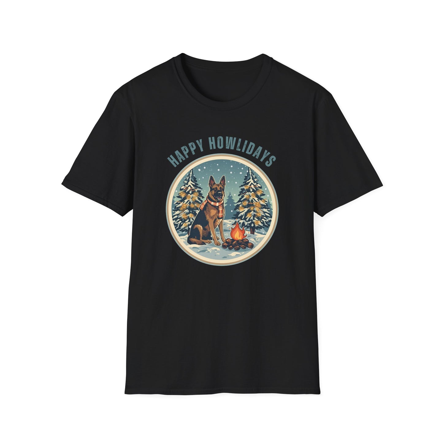 German Shepherd – Campfire Christmas II T-shirt