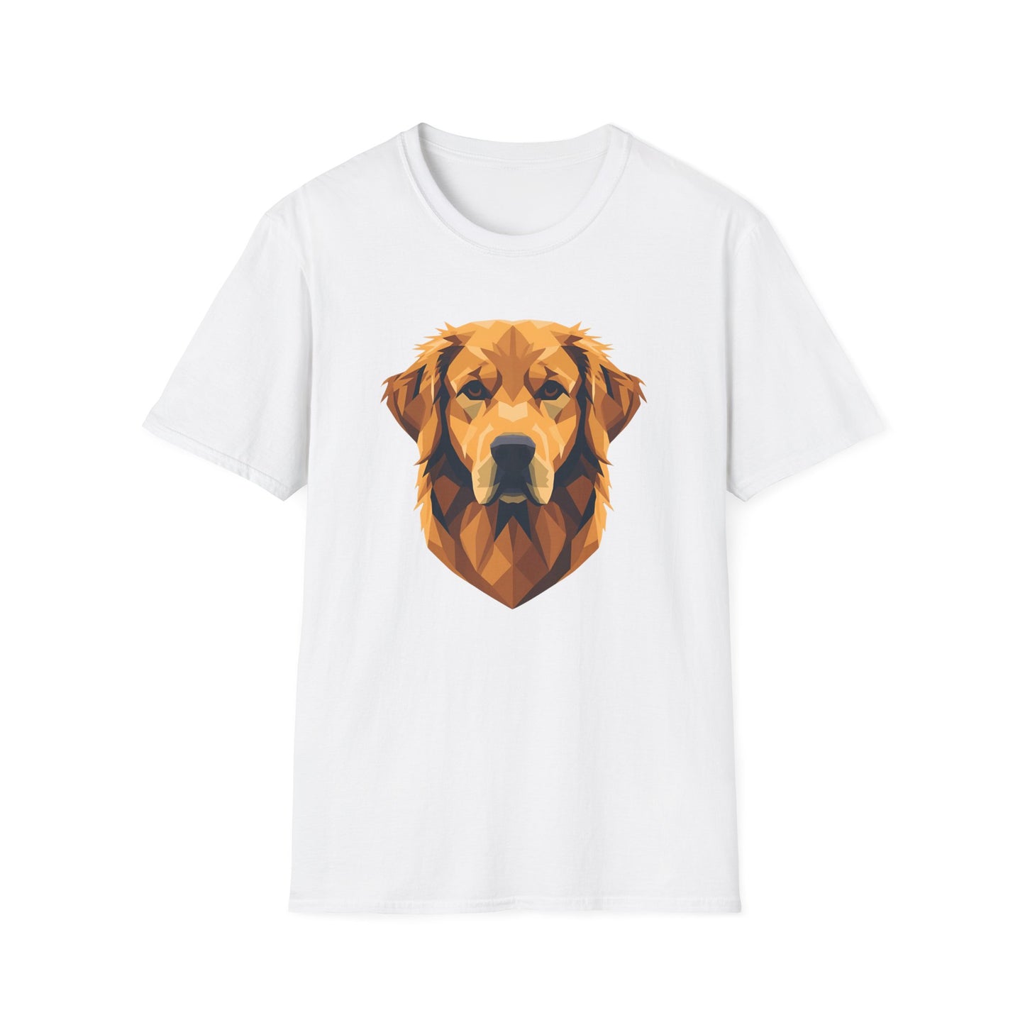Geometric Golden Retriever Head