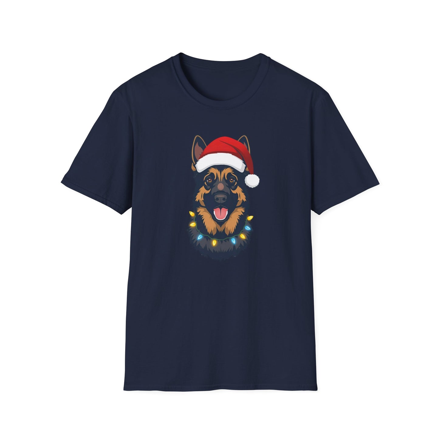 German Shepherd – Santa Led - Portrait T-shirt