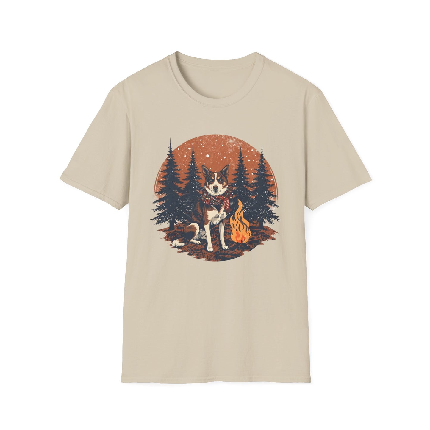 Aussie Cattle Dog – Christmas Campfire - T-Shirt