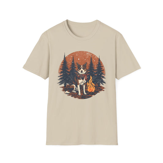 Aussie Cattle Dog – Christmas Campfire - T-Shirt