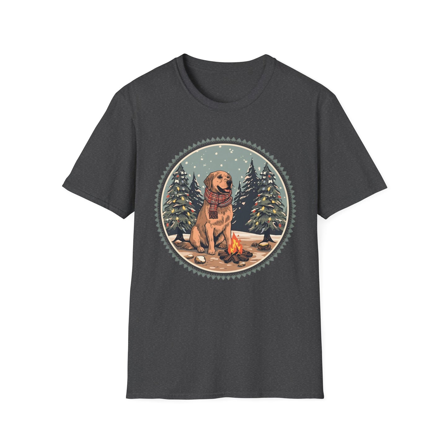 Golden Retriever – Campfire Christmas T-shirt