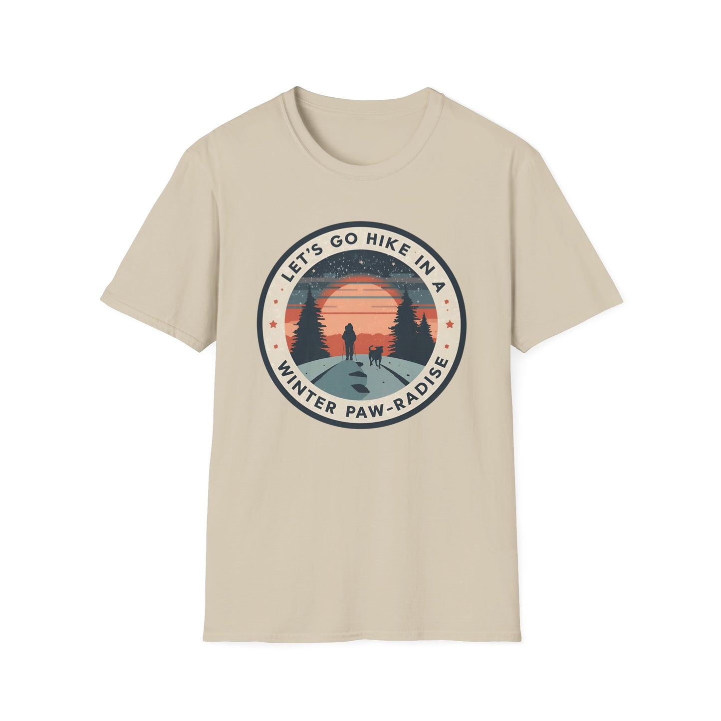 Let’s Go Hike in a Winter Paw-radise T-shirt