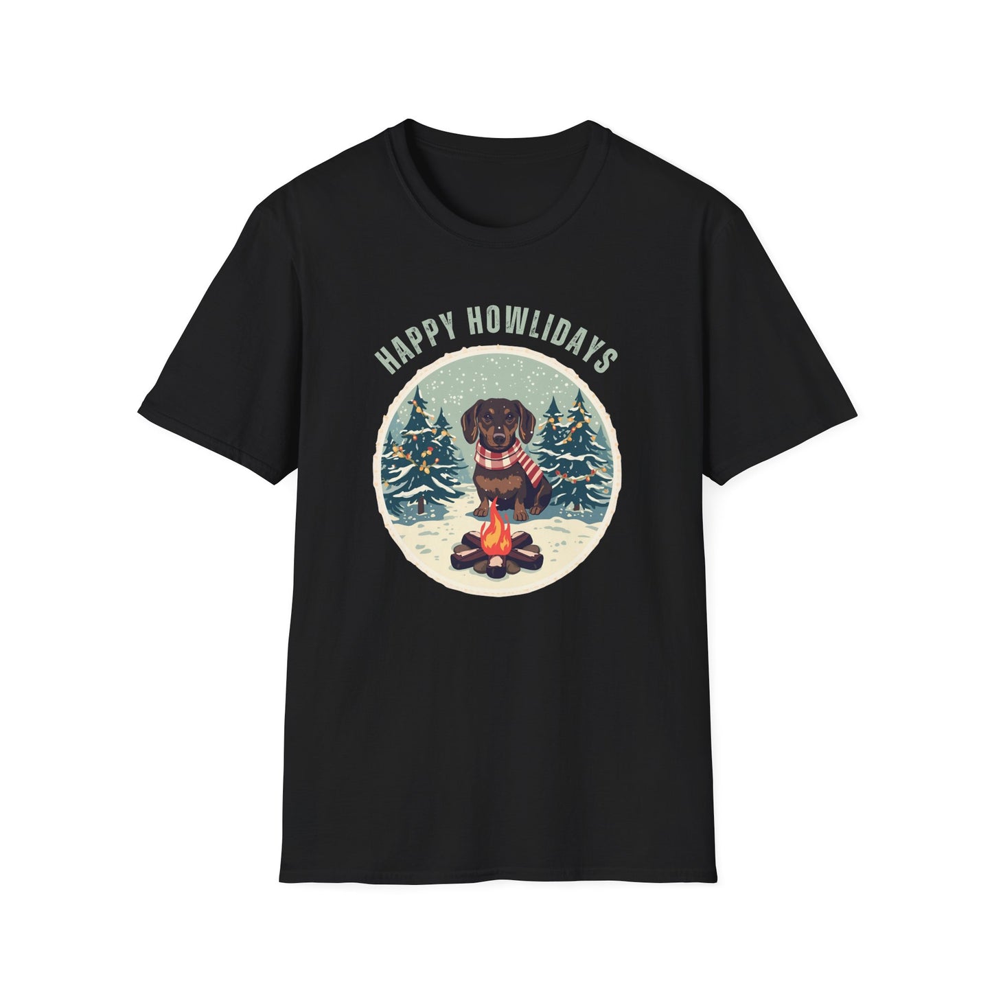 Dachshund – Campfire Christmas II T-shirt