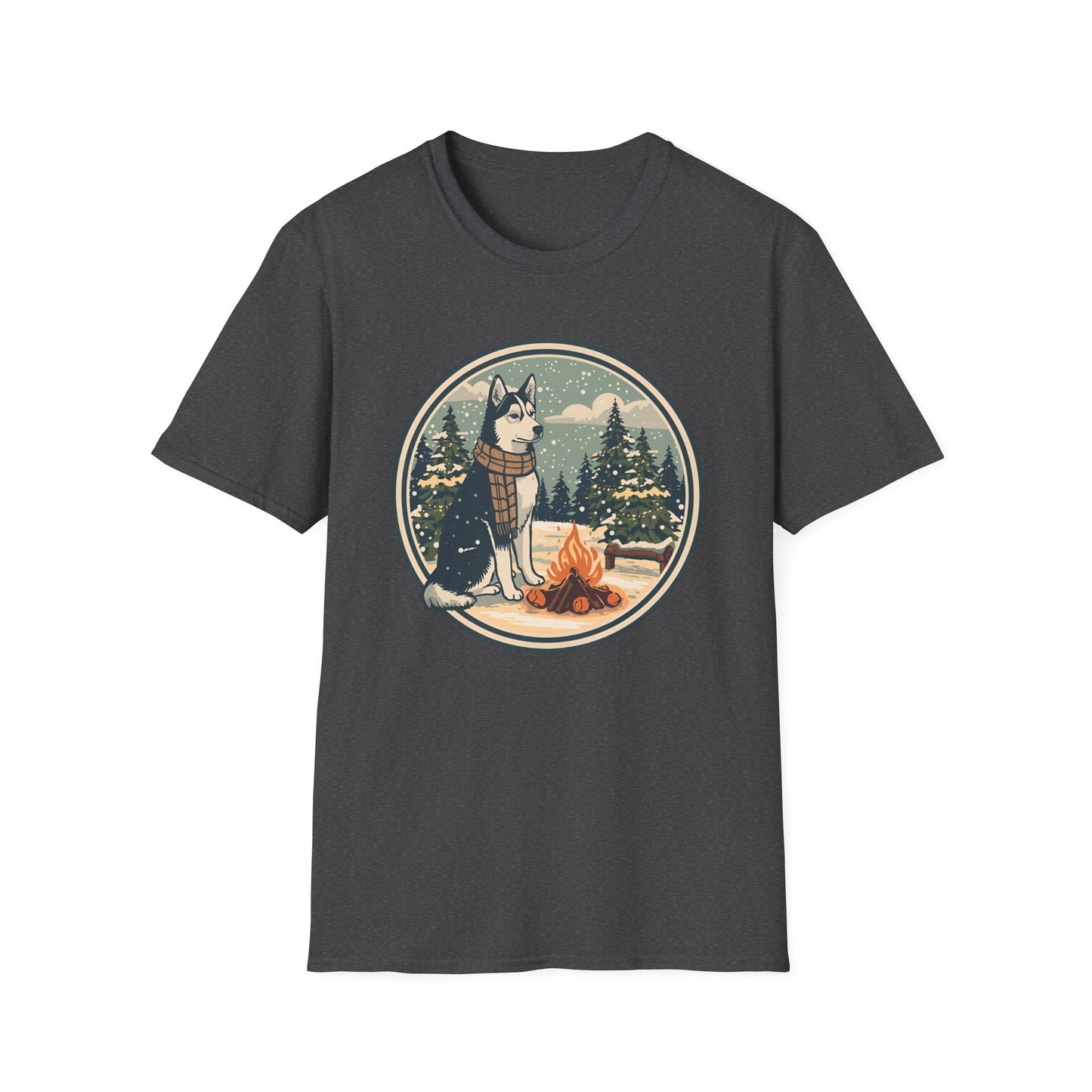 Husky – Campfire Christmas T-shirt