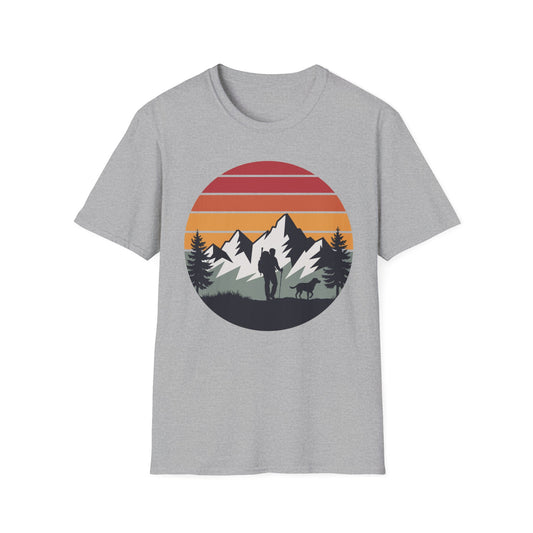 Hiker and Dog Walking T-Shirt