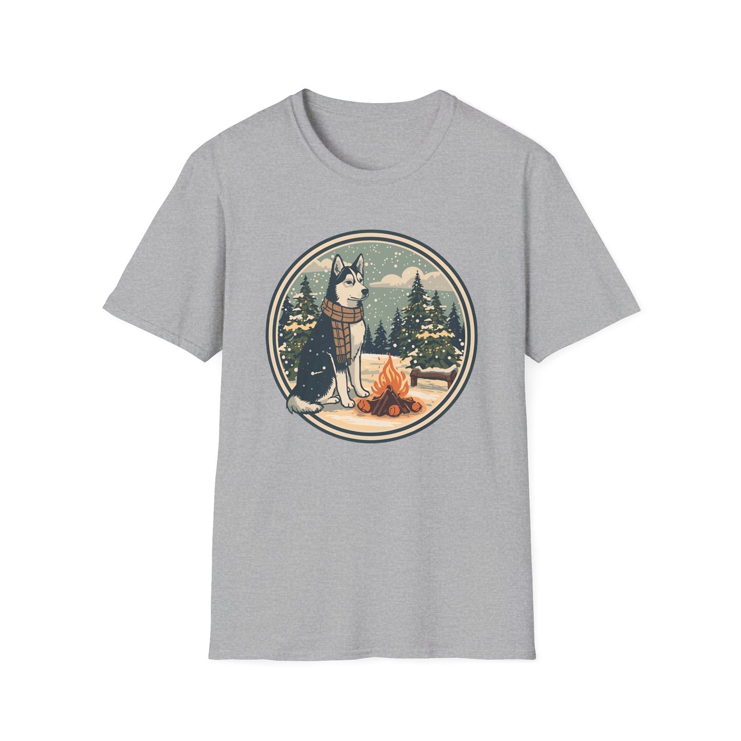 Husky – Campfire Christmas T-shirt