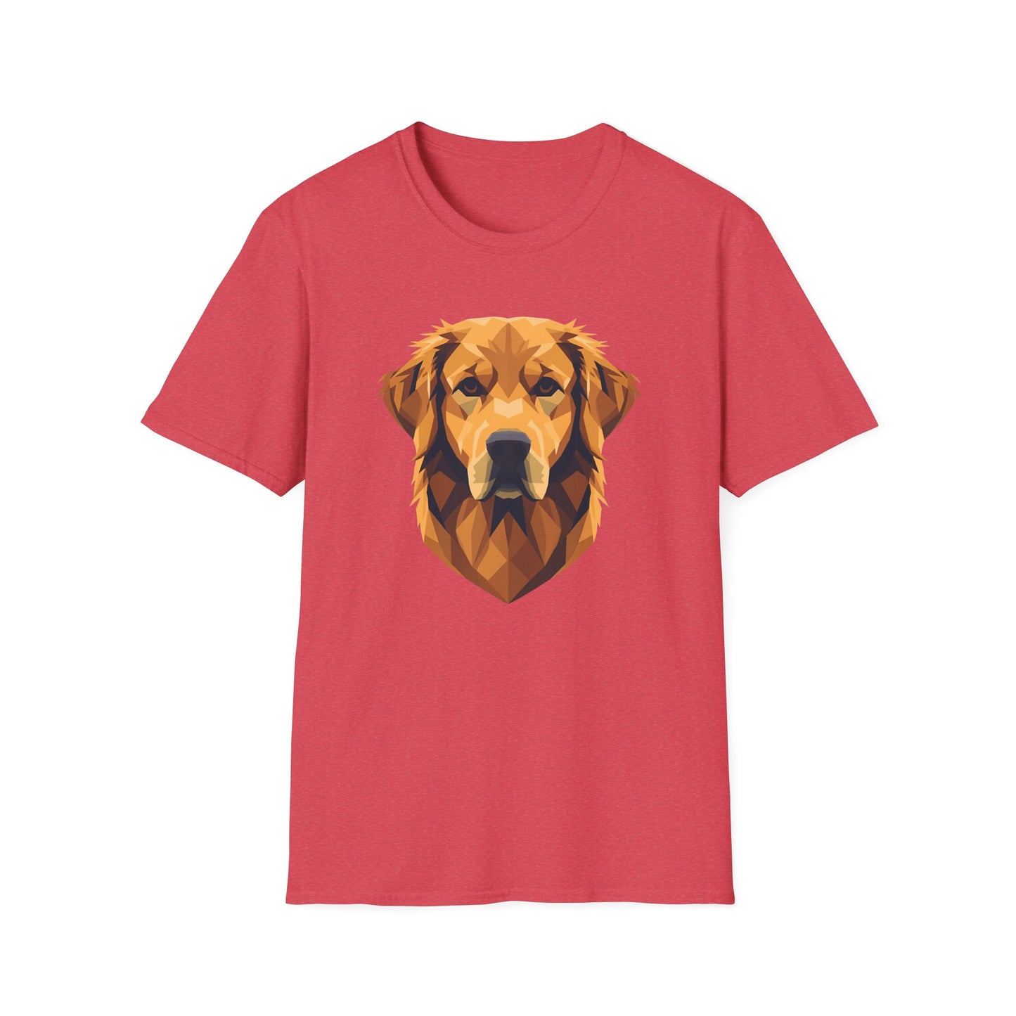 Geometric Golden Retriever Head