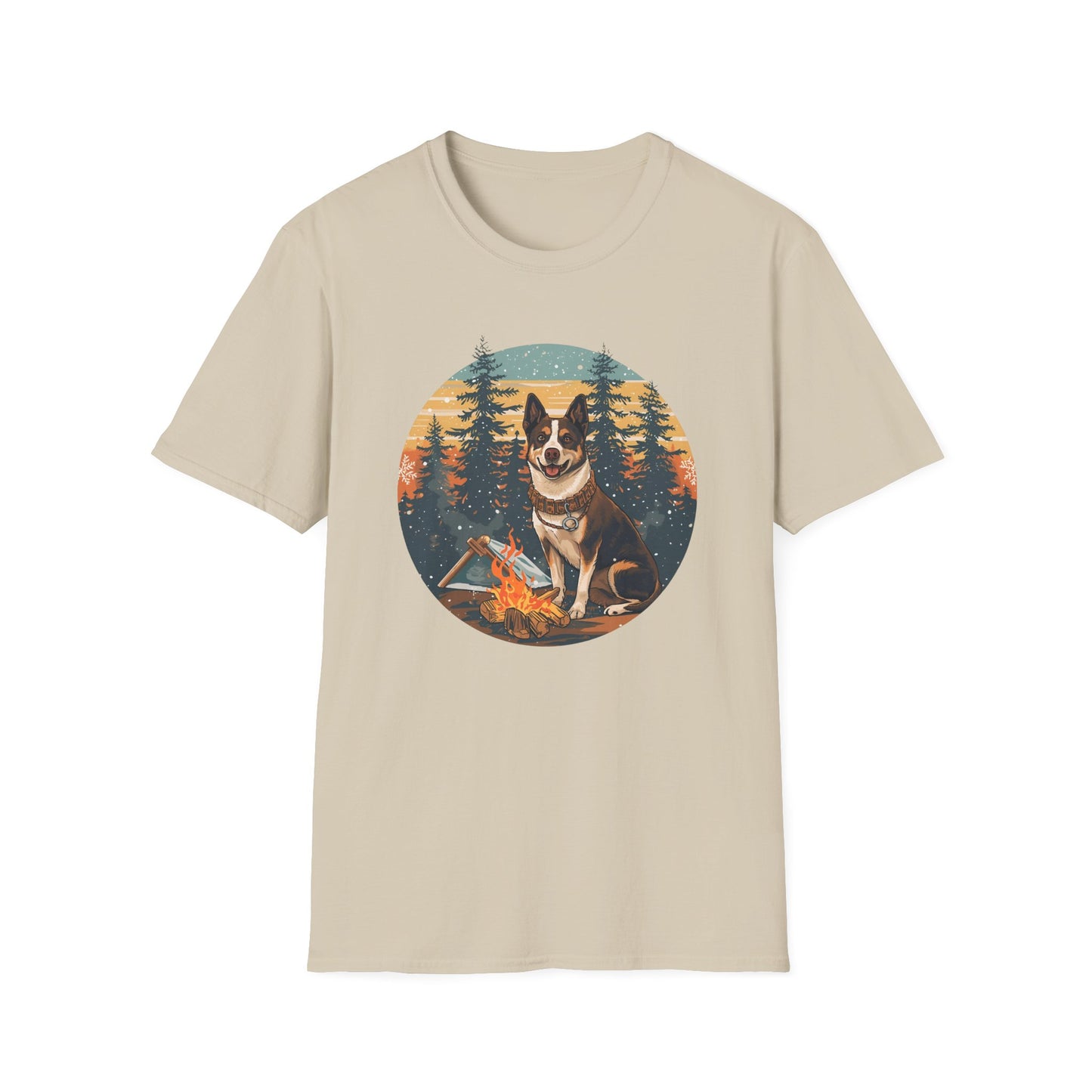 Aussie Cattle Dog – Christmas Campfire II - T-Shirt