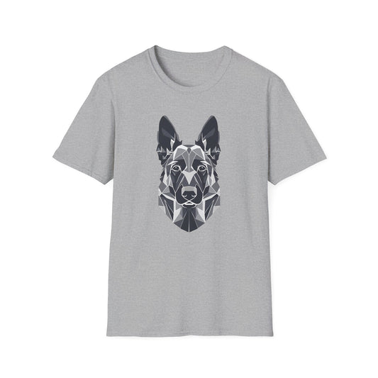 Geometric German Shepherd Head T-Shirt