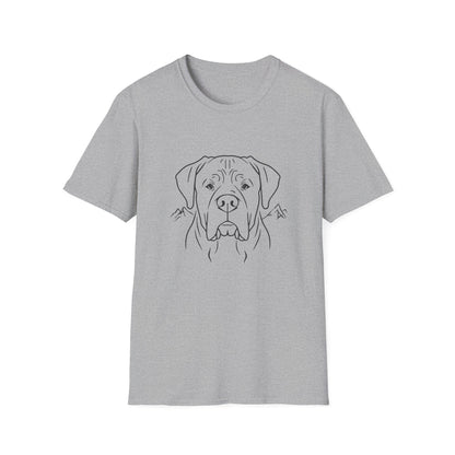 Dog Portrait Line Art Mastiff