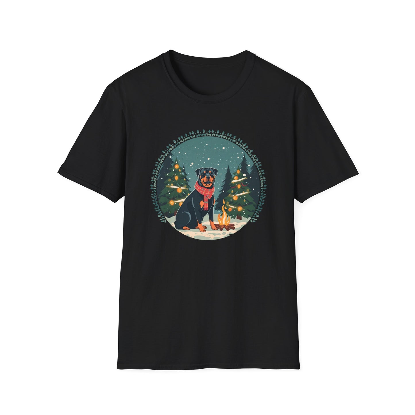 Rottweiler – Campfire Christmas T-shirt