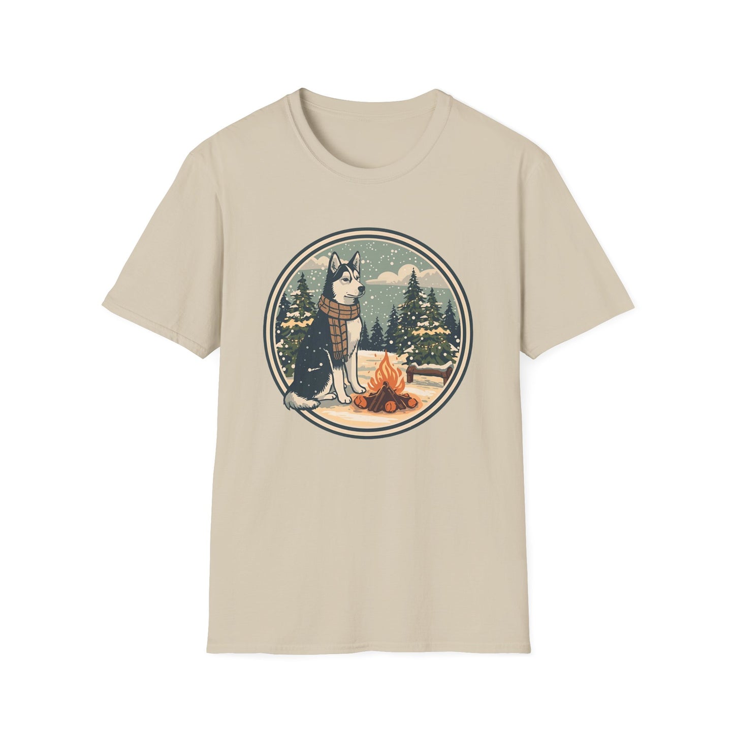 Husky – Campfire Christmas T-shirt
