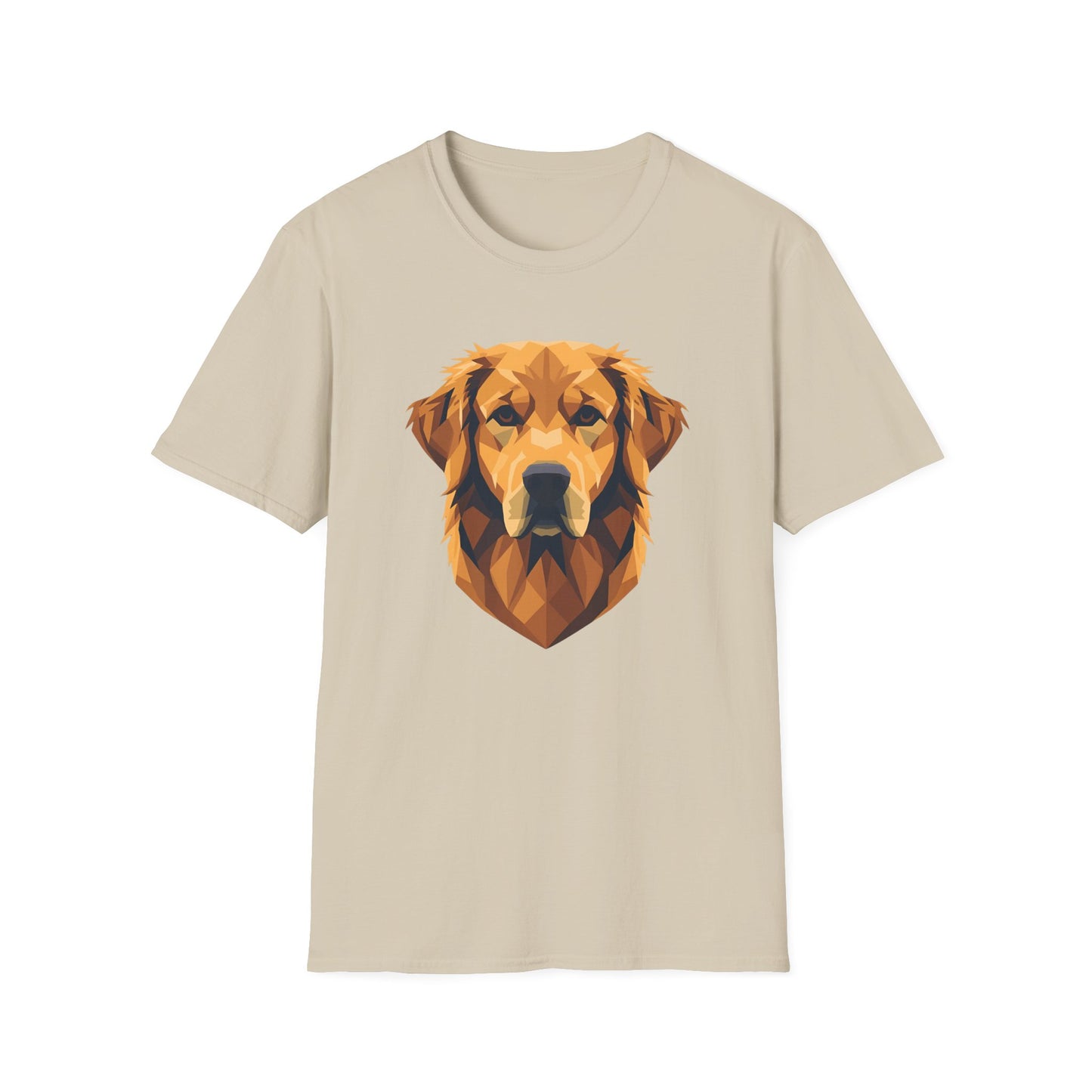 Geometric Golden Retriever Head