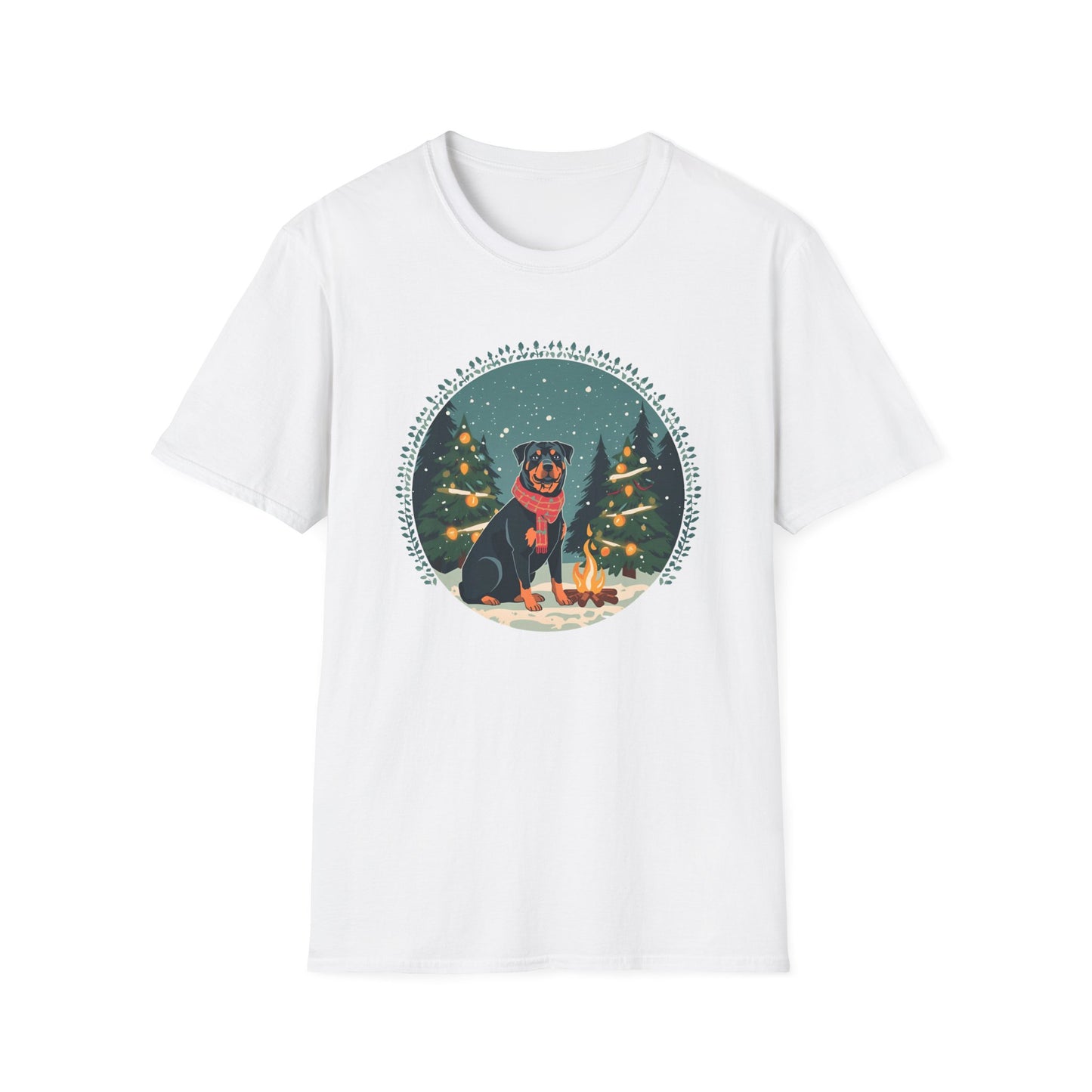 Rottweiler – Campfire Christmas T-shirt