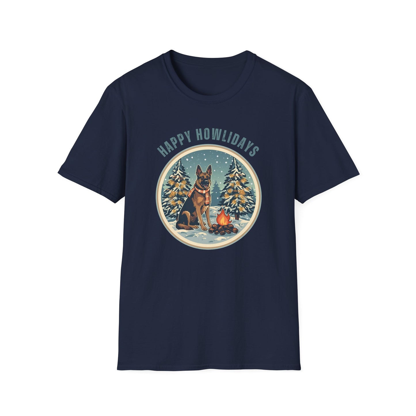 German Shepherd – Campfire Christmas II T-shirt