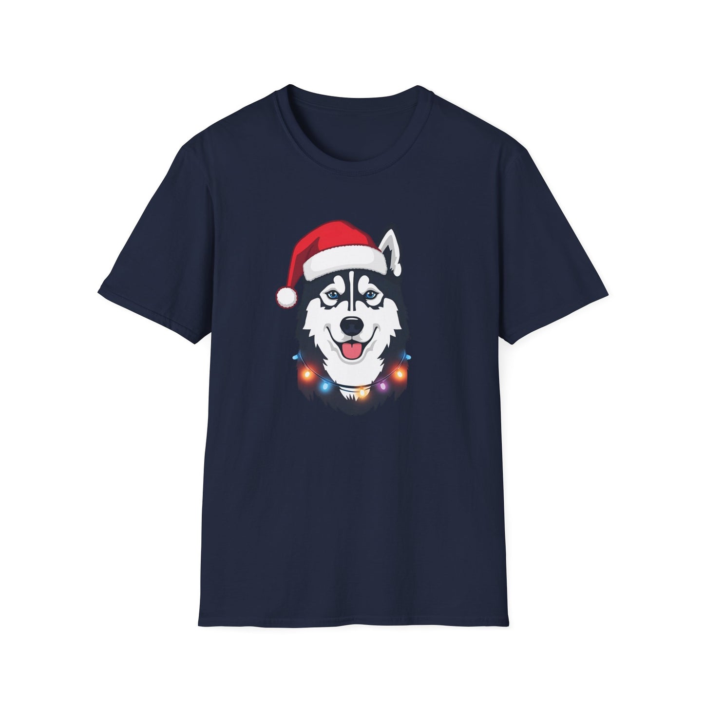 Husky – Santa Led - Portrait T-shirt