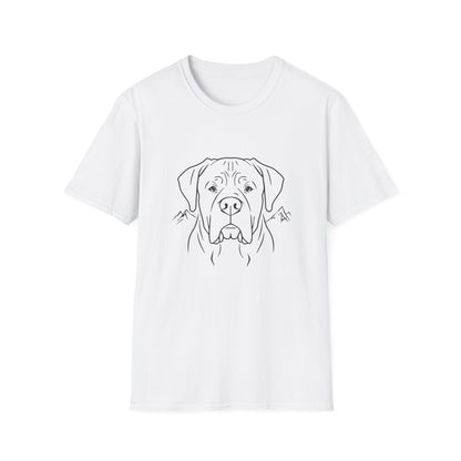 Dog Portrait Line Art Mastiff