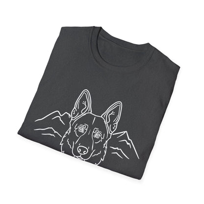 Dog Portrait Line Art German Shepherd