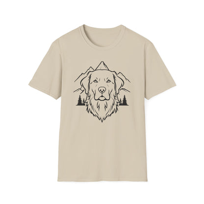 Dog Portrait Line Art Golden