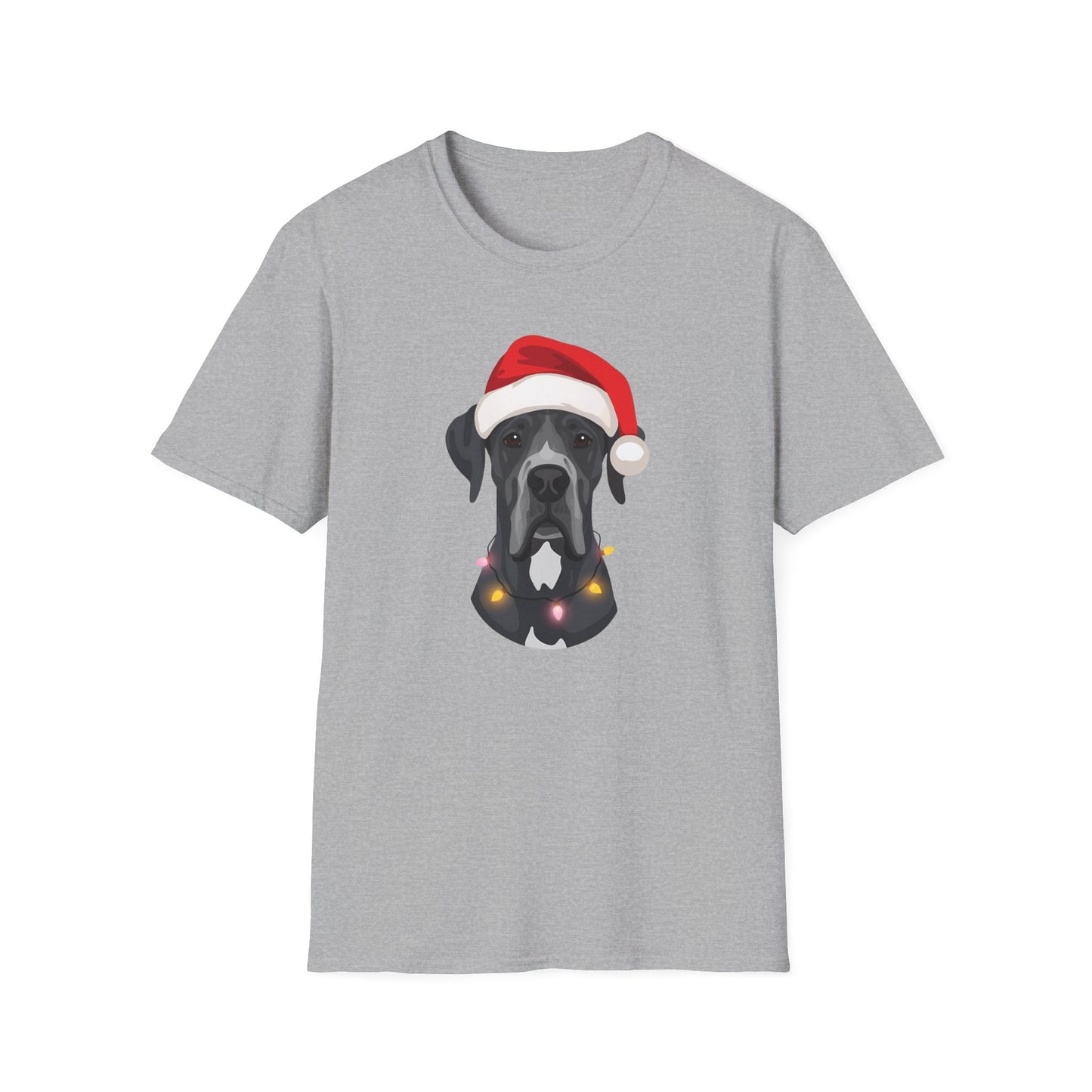 Great Dane – Santa Led - Portrait T-shirt