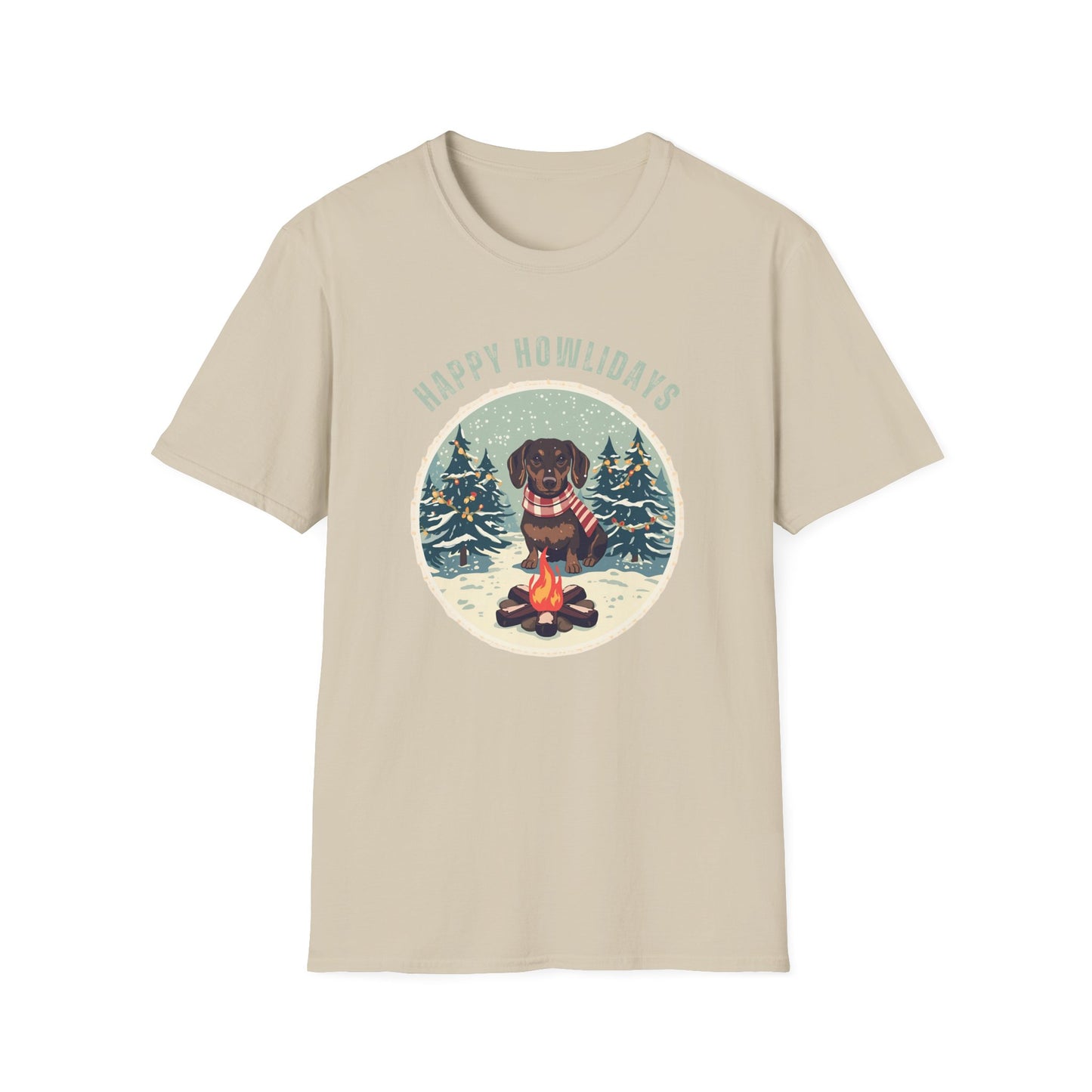Dachshund – Campfire Christmas II T-shirt
