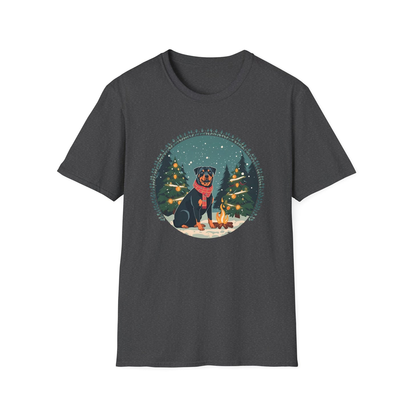 Rottweiler – Campfire Christmas T-shirt