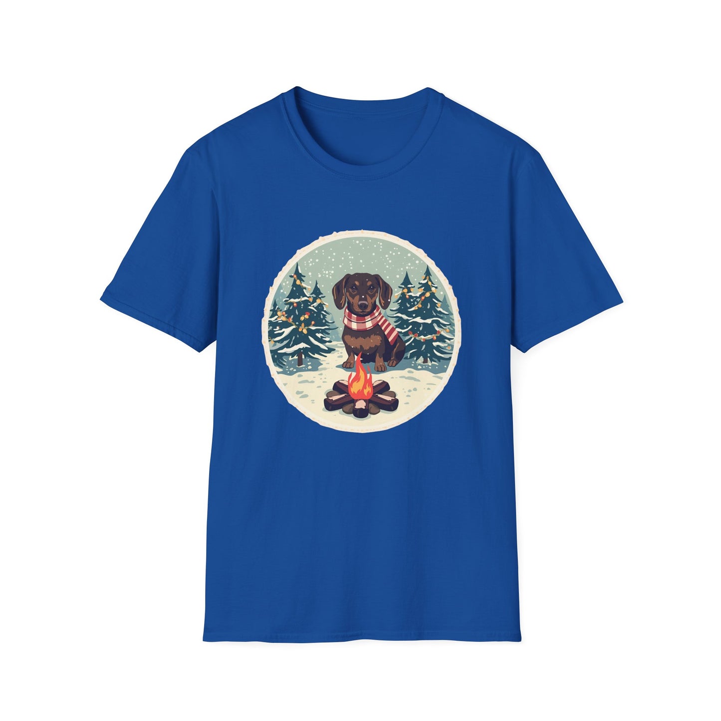 Dachshund – Campfire Christmas T-shirt