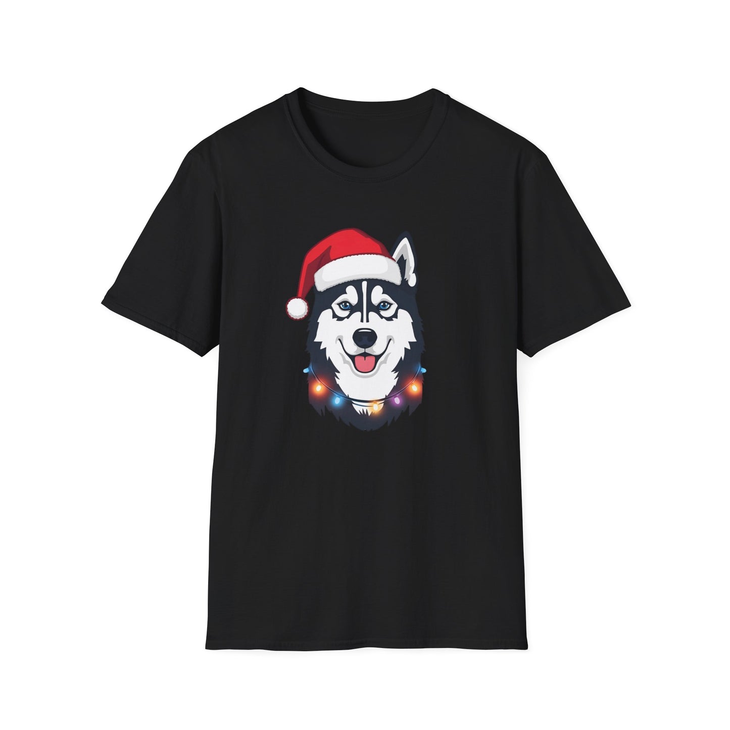Husky – Santa Led - Portrait T-shirt