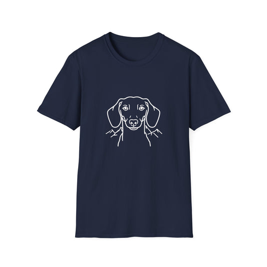 Dog Portrait Line Art Dachshund T-Shirt