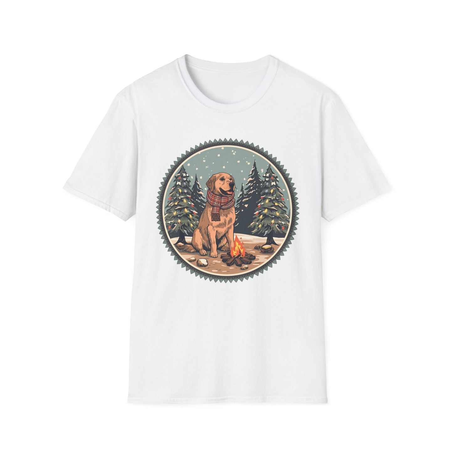 Golden Retriever – Campfire Christmas T-shirt