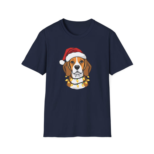Beagle – Santa Led - Portrait T-shirt