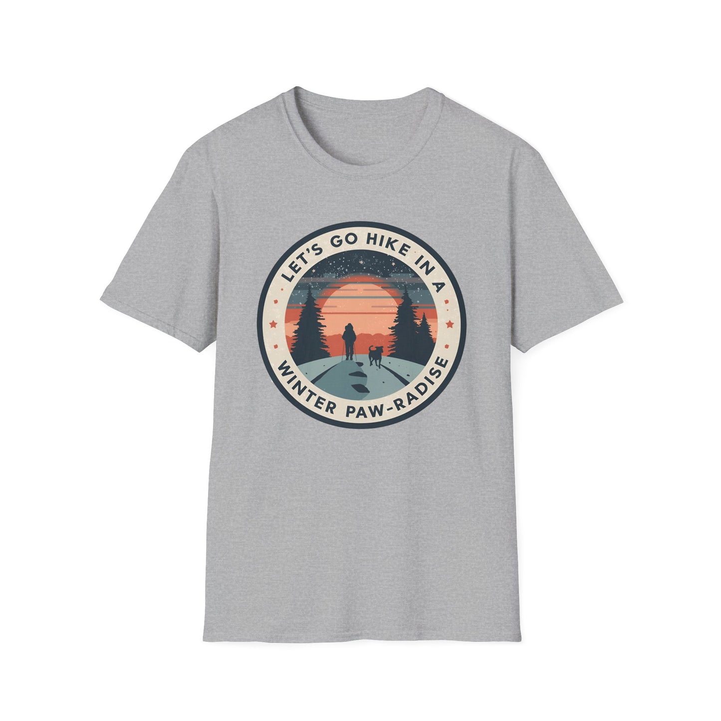 Let’s Go Hike in a Winter Paw-radise T-shirt