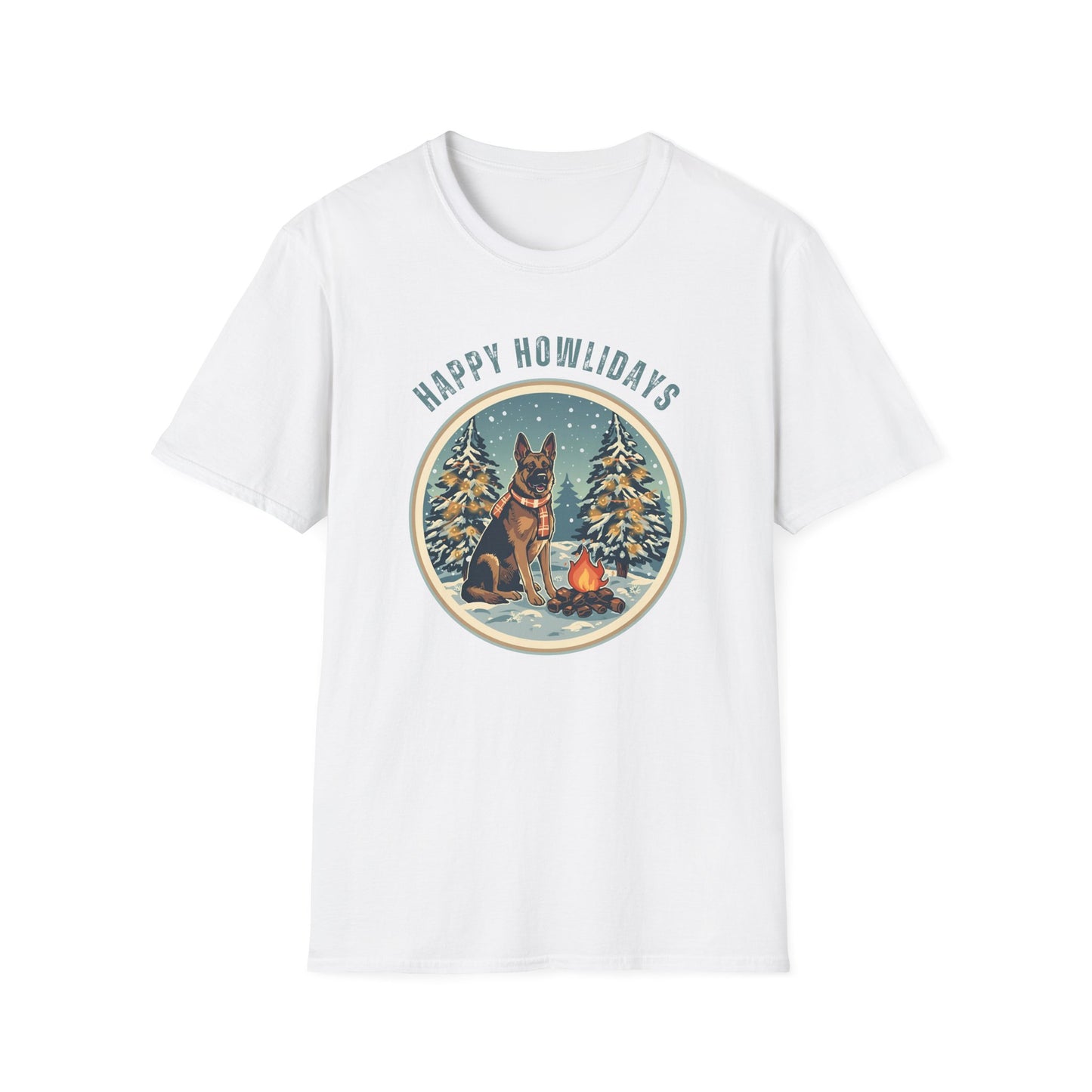German Shepherd – Campfire Christmas II T-shirt