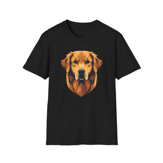 Geometric Golden Retriever Head