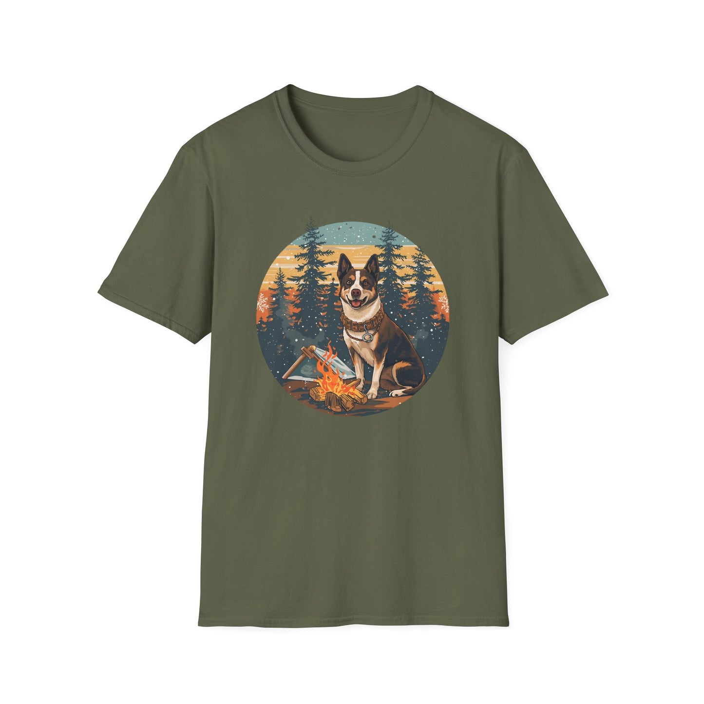 Aussie Cattle Dog – Christmas Campfire II - T-Shirt