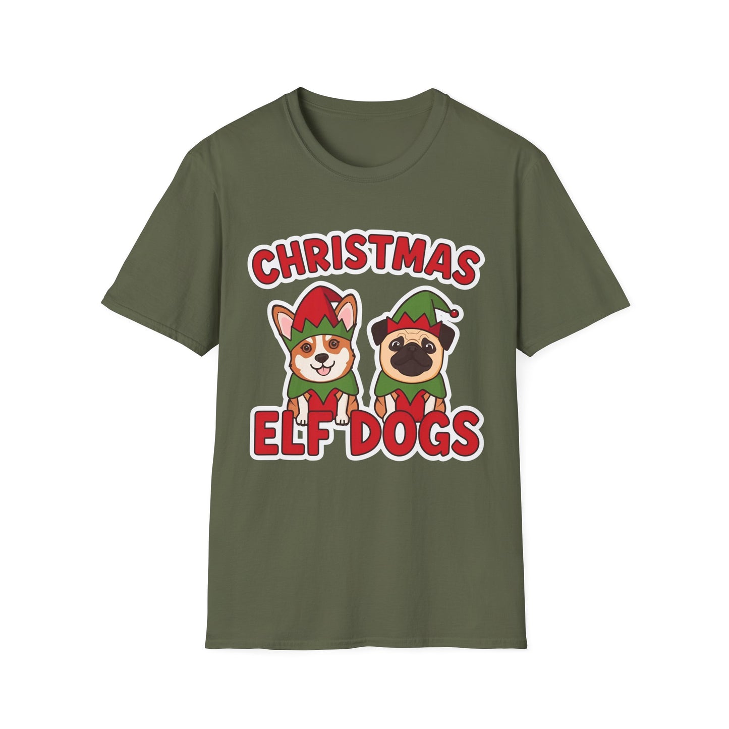 Christmas Elf Dogs T-shirt