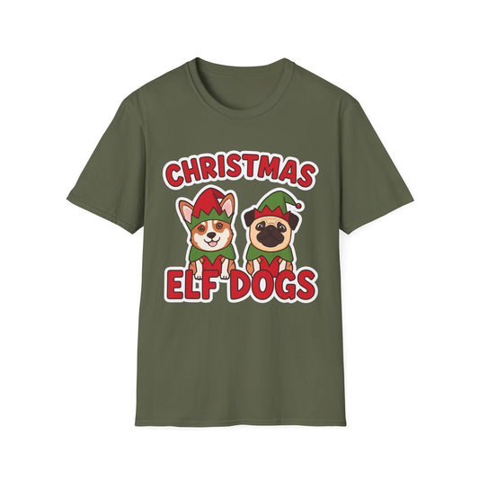 Christmas Elf Dogs T-shirt