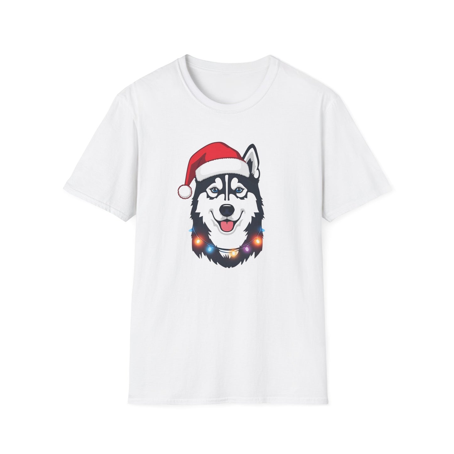 Husky – Santa Led - Portrait T-shirt