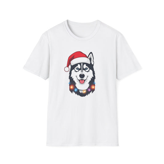 Husky – Santa Led - Portrait T-shirt