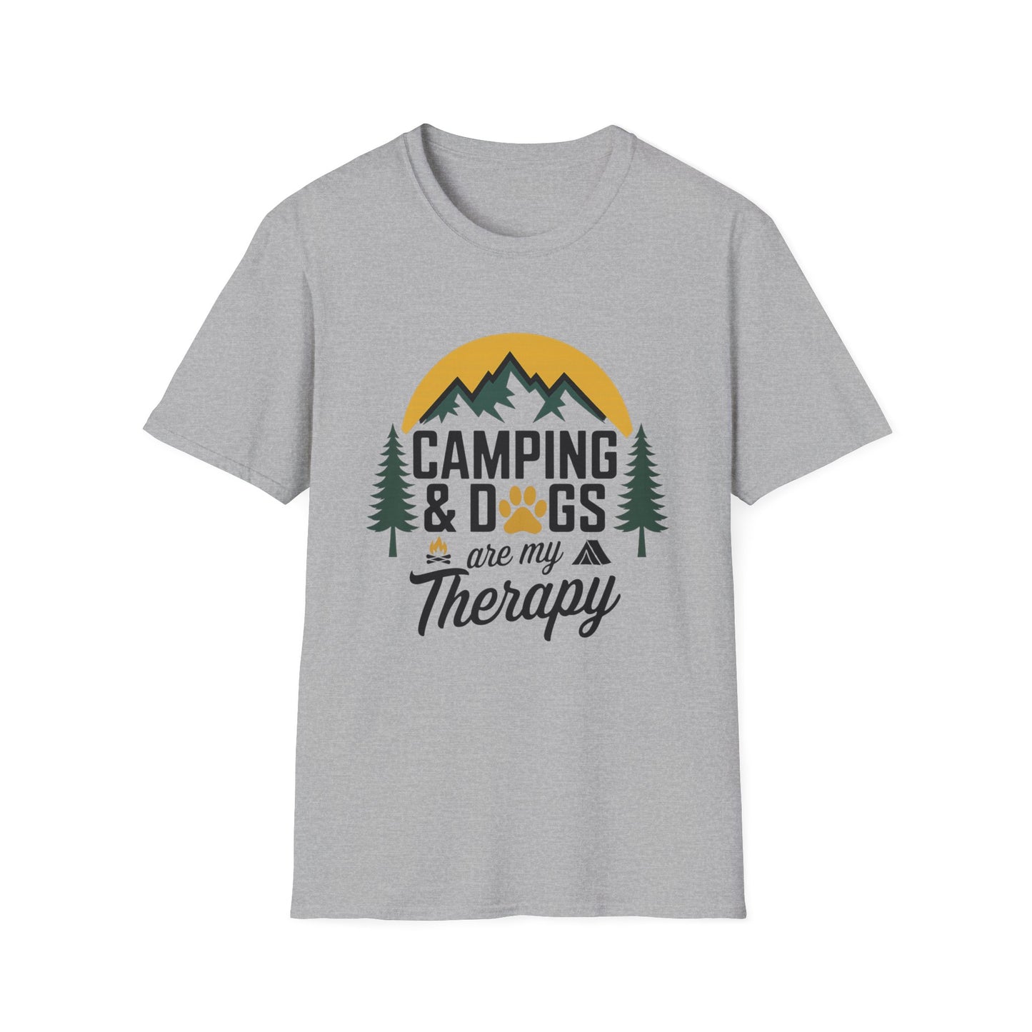 CAMPING & DOGS are my Therapy - T-shirt