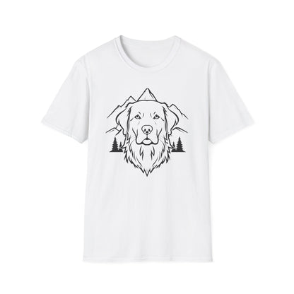 Dog Portrait Line Art Golden